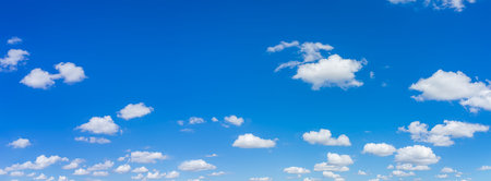 Beautiful panorama blue sky and clouds with daylight natural background.