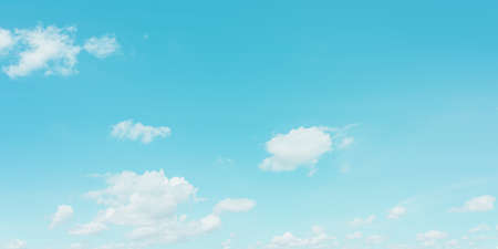 Beautiful panorama blue sky and clouds with daylight natural background. Vintage color tone style.の写真素材