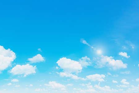 Beautiful blue sky and clouds with daylight natural background.の写真素材