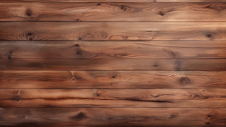 Brown rustic planks wood wall texture background with rustic charm and natural grain pattern.の素材