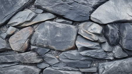Close-Up of natural stone texture background, Rough grey stonework backdrop.の素材