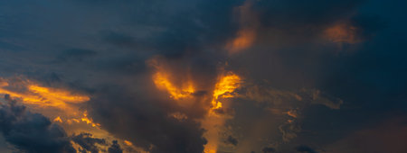 Beautiful sky and clouds in the morning with sunlight natural background.