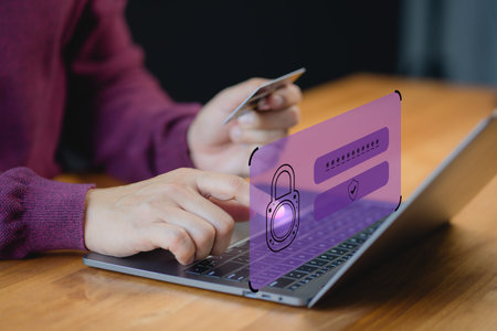 Customers purchase products online, pay securely via credit card, and are assured by the sign of a...