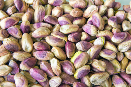 Shelled Pistachio Nuts Closeup Background