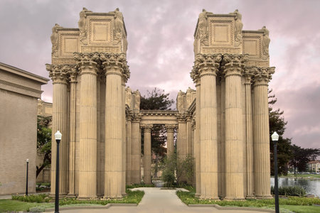 Corinthian Style Column at Entrance of Palace of Fine Arts in San Francisco
