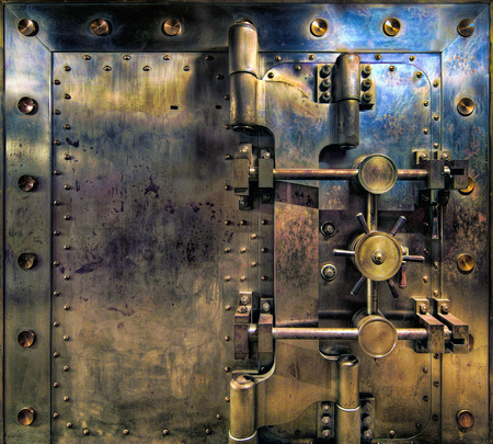 Old Bank Vault in Basement of Historic Buildingの写真素材