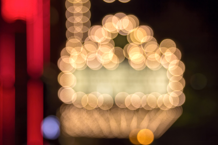 Marquee Lights on Broadway Theater Exterior Bokehの写真素材