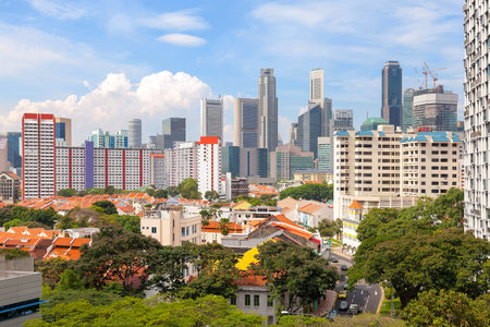 Singapore cityscape with Central Business District city view daytime