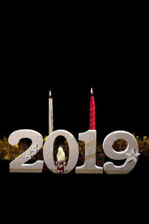 champagne for celebrate Christmas and new year with ornament