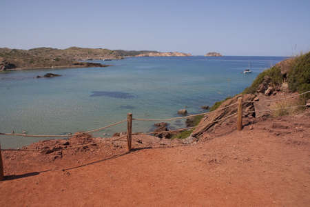 Cavalleria Beach at Menorca island in Spainの写真素材