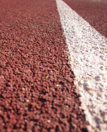 Detail of a athletics running track      の写真素材