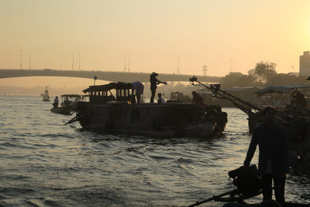 Mekong Silhouetteのeditorial素材