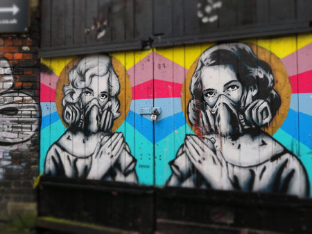 Gas Mask Graffitiのeditorial素材