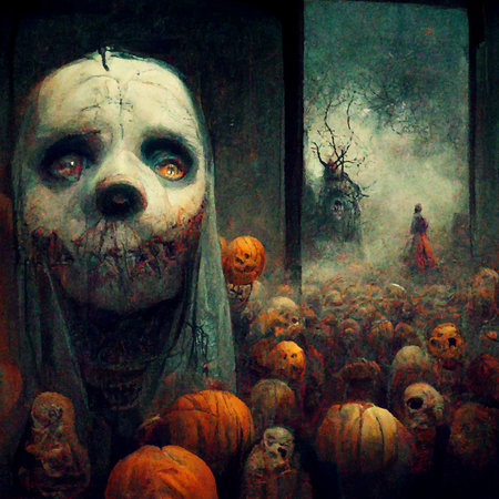 realistic halloween ghost illustration. halloween-themed illustration. realistic Halloween...