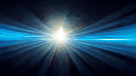 Light Lens flare on black background. Light Lens flare on black background. Lens flare with bright light isolated with a black background. Used for textures and materials.の写真素材