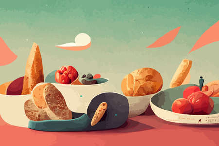 illustration world food day concept, international world food day.の写真素材