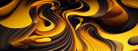 Yellow abstract wallpaper, panoramic background with yellow color