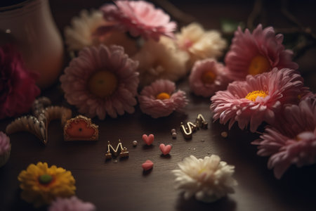 Blooming flowers to celebrate Mother's Dayの写真素材