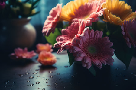 Celebratory Mother's Day flowers backgroundの写真素材