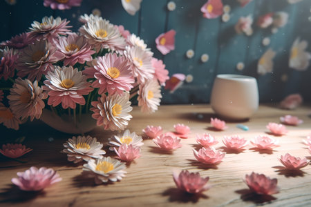 Celebratory Mother's Day flowers backgroundの写真素材