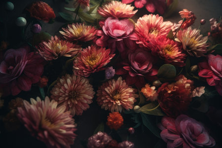 Flower arrangement in honor of Mother's Dayの写真素材