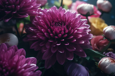 Flower arrangement in honor of Mother's Dayの写真素材