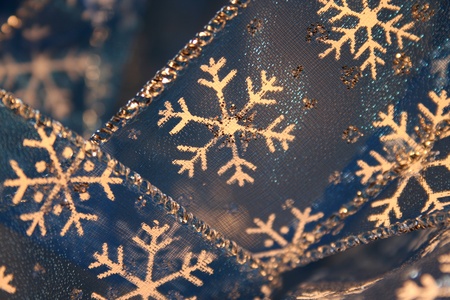Snowflake Ribbon Closeupの写真素材