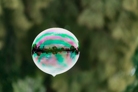 Bubble Soap outsideの写真素材