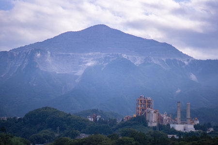 view of the mountains in Japanの写真素材