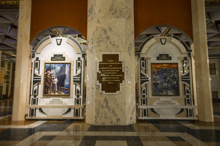 Inside the Basilica of Our Lady of Lichen, a Roman Catholic church dedicated to Our Lady of Sorrows, Queen of Poland. One of the tallest and largest churches in the world.の写真素材