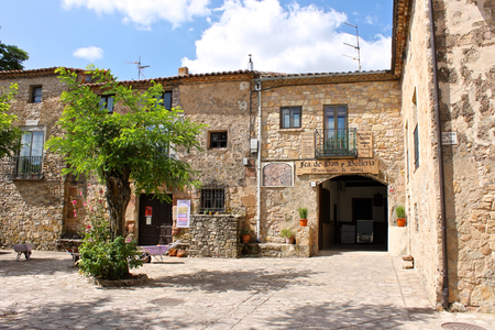 One of the streets of the medieval town of Medinaceli, in Spain. Summer 2014のeditorial素材