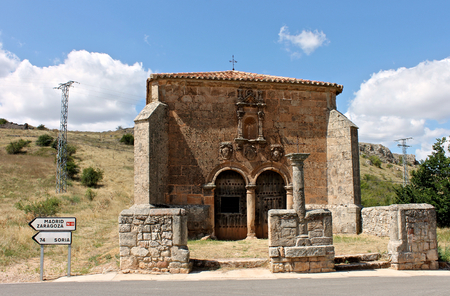 The Ermita del Humilladero, an old hermitage church in Medinaceli, Castile and Leon, Spainのeditorial素材