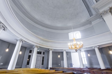 Inside the Helsingin tuomiokirkko (Helsinki Cathedral), the Finnish Evangelical Lutheran cathedral of the capital of Finlandのeditorial素材