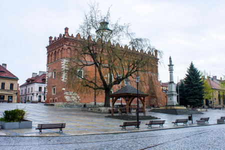The Sandomierz Town Hall (Ratusz w Sandomierzu) in Poland, built in the 14th Century,