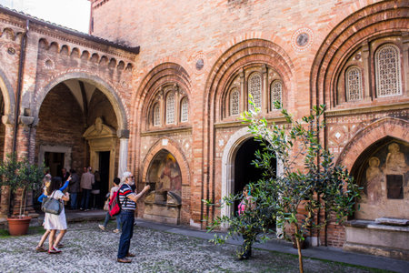 The Basilica di Santo Stefano and the Sette Chiese in Bologna, Italyのeditorial素材