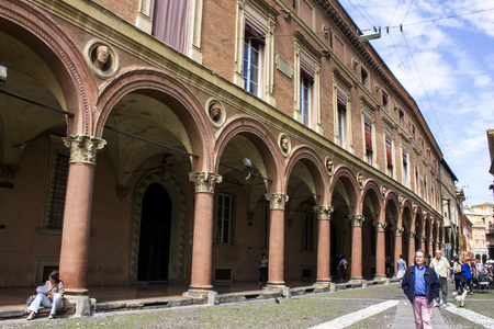The Porticoes of the medieval city of Bologna, Italy, part of the Unesco Tentative Lists for World Heritage Site.のeditorial素材