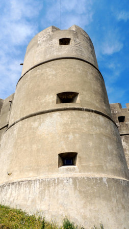 The Castle of Evoramonte, a Portuguese castle in the civil parish of Evora Monte, Estremoz, Alentejo, Portugalのeditorial素材