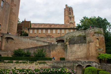 The Palais de la Berbie and its gardens, now the Toulouse-Lautrec Museum. A World Heritage Site as part of the Episcopal City of Albi, Franceのeditorial素材