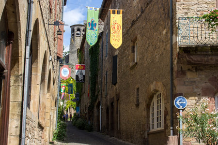 The streets and houses of Cordes-sur-Ciel, a beautiful medieval town in southern France
