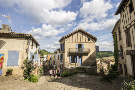 The streets and houses of Cordes-sur-Ciel, a beautiful medieval town in southern Franceのeditorial素材