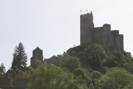 Najac, a picturesque village in the Aveyron River, Southern France. Famous for the partly ruined castle that dominates the townのeditorial素材