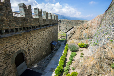 The Sacra di San Michele, a religious complex on Mount Pirchiriano near Turin, Italyのeditorial素材