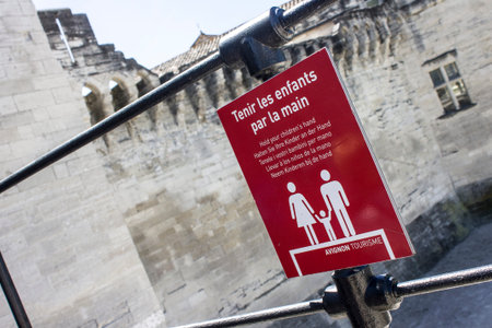 The Pont Saint-Benezet, also known as the Pont d'Avignon, a famous medieval bridge in the town of Avignon, in southern Franceのeditorial素材