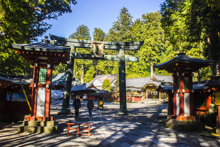 Futarasan jinja, a Shinto shrine in the city of Nikko, Japan. A World Heritage Site since 1999のeditorial素材
