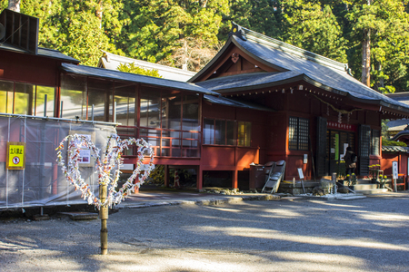 Futarasan jinja, a Shinto shrine in the city of Nikko, Japan. A World Heritage Site since 1999のeditorial素材