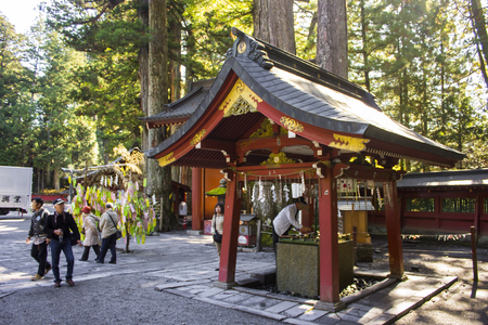Futarasan jinja, a Shinto shrine in the city of Nikko, Japan. A World Heritage Site since 1999のeditorial素材