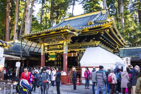 Tosho-gu, a Shinto shrine dedicated to Tokugawa Ieyasu, the founder of the Tokugawa shogunate, located in Nikko, Japan. A World Heritage Site since 1999のeditorial素材