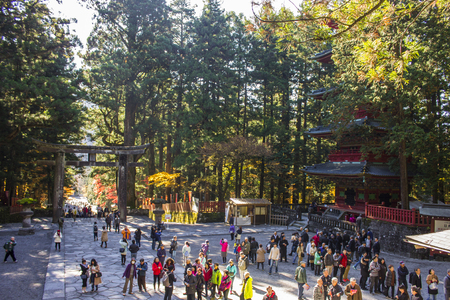 Tosho-gu, a Shinto shrine dedicated to Tokugawa Ieyasu, the founder of the Tokugawa shogunate, located in Nikko, Japan. A World Heritage Site since 1999のeditorial素材