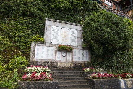 Monument to the Fallen in World War 1 and 2 in Hallstatt, part of Dachstein-Salzkammergut Cultural Landscapeのeditorial素材