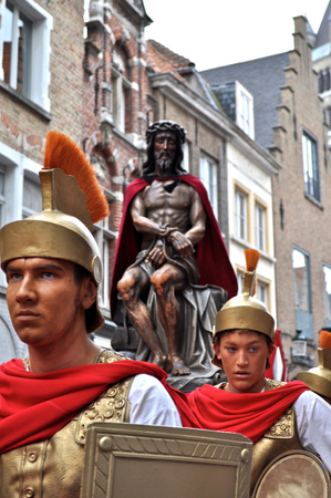 Bruges, Belgium. The Procession of the Holy Blood (Heilig Bloedprocessie), a large religious Catholic procession on Ascension Dayのeditorial素材